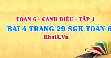 Bài 4 trang 29 SGK Toán 6 tập 1 Cánh Diều